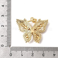 Pendenti in zirconi cubici trasparenti in micro pavè di ottone&nbsp;KK-H267-076G