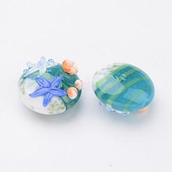 Stile oceano perline fatti a mano lampwork&nbsp;LAMP-F006-23