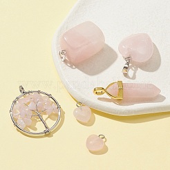 5 стили подвески из натурального розового кварца G-FS0002-46