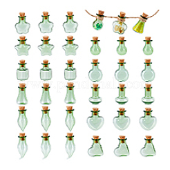 33шт 11 стиля стеклянные пробковые бутылки орнамент AJEW-PH0025-20