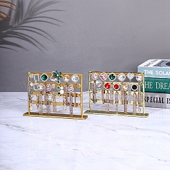 Четырехъярусная железная стойка для хранения сережек PW-WG0F0E3-01