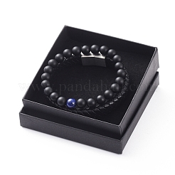 Unisex Stretch Armbänder & Leder Cord Armbänder Sets&nbsp;BJEW-JB04895-01