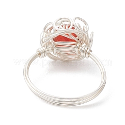 4 шт. 4 стильных кольца с драгоценными камнями&nbsp;RJEW-TA00235-02