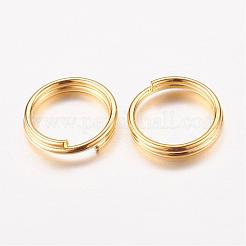 アイアンスプリットリング  ダブルループ丸カン  カドミウムフリー＆鉛フリー  ゴールドカラー  8x1.4mm  内径約6.6mm  約7000個/1000g&nbsp;JRDG8mm