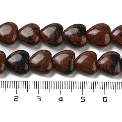 Натурального красного дерева обсидиана бисер нитей G-B022-25C