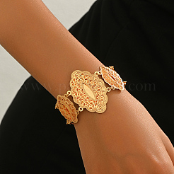 Элегантные латунные браслеты с цветочными звеньями для женщин MX4840