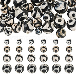 36 шт. 4 вида бусин Дзи в тибетском стиле с тремя глазами G-TA0002-68