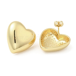 Серьги-гвоздики из латуни с реечным покрытием EJEW-F324-02G