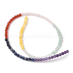 Нити бусин из натурального желтого нефрита чакры G-NH0002-E03-4mm