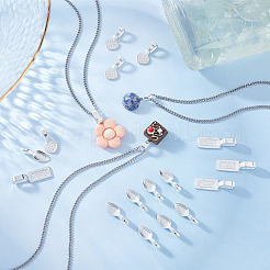 120 шт. 3 стильных тибетских стильных плоских подвесных петлей из сплава с клеем TIBEP-SC0001-94