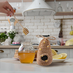 2шт 2 стиля джутовый шнур ручной работы вязание крючком искусственные соты DJEW-DC0001-06