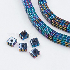 Гальванизировать немагнитных синтетический гематит бисер пряди&nbsp;G-F562-02-B02