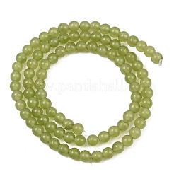Naturales teñidos abalorios de jade blanco hebras&nbsp;GG-CBAEB22-B01-4mm-05