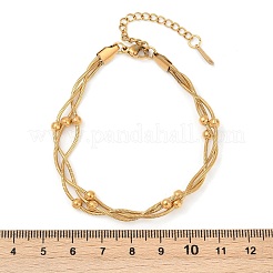 Браслеты-спутнички из нержавеющей стали 304&nbsp;LS-BJEW-Z106-01G