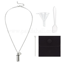 1 шт. комплект из открывающейся колонны из нержавеющей стали 304 с подвеской в виде урны для праха&nbsp;NJEW-TA0001-18