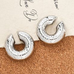 Orecchini a polsino a forma di C in acciaio inossidabile 304 per donna&nbsp;EJEW-M068-06P