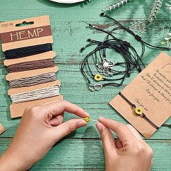 Регулируемые браслеты из плетеных бусин с вощеным шнуром&nbsp;DIY-AR0001-65