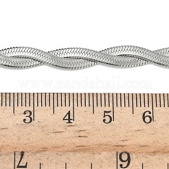 Изготовление браслета-змейки из двухрядной плоской цепочки из нержавеющей стали 304 толщиной 6 мм&nbsp;LS-STAS-P423-01P