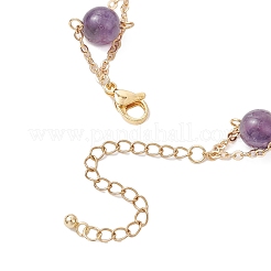 3 bracciale con perline rotonde in pietre preziose naturali per donna&nbsp;BJEW-JB12149