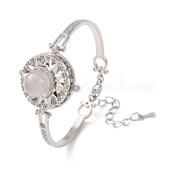 Bracelets à maillons en quartz rose naturel avec rotation solaire&nbsp;GG-CBA0251-11P-01