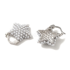 Латунные серьги обруча EJEW-R162-33P