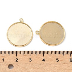 Плоские круглые сеттинги кабошон латунь подвесные&nbsp;KK-K414-14G-G