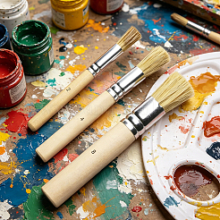 3 set di pennelli per pittura a olio con setole di maiale&nbsp;OFST-CP0001-23B