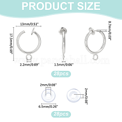 28 шт. латунная фурнитура для сережек-клипс KK-ME0001-30S