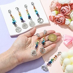 7 шт. подвеска из натурального и синтетического драгоценного камня&nbsp;HJEW-CJ00057