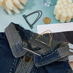 3 шт. 3-х цветные латунные зажимы для галстука&nbsp;AJEW-FH0006-91