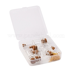 Bottiglie dei desideri in vetro fai da te ciondolano il kit per la creazione di orecchini&nbsp;DIY-FS0002-75