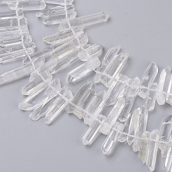 Натуральный кварц с остроконечным бисером G-L484-01