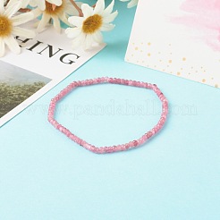 Bracciali elasticizzati con perline di tormalina naturale sfaccettata&nbsp;BJEW-JB06383-04