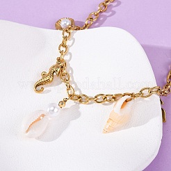 Женские подвески в виде дельфина NJEW-F346-07G