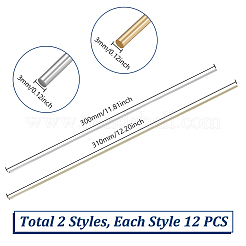 24 шт. 2 стиля из нержавеющей стали 304 и латуни&nbsp;FIND-GA0005-45