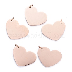 Pendentifs vierges estampés en acier inoxydable 304 avec placage ionique (IP)&nbsp;STAS-I311-26RG