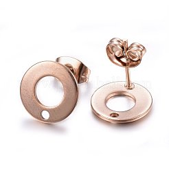 Ионное покрытие (ip) 304 нержавеющая сталь гвоздики фурнитура для сережек&nbsp;X-STAS-H472-01RG