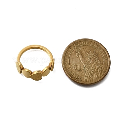 Кольцо из нержавеющей стали 304 с текстурированным сердцем для женщин&nbsp;RJEW-L126-15B-G