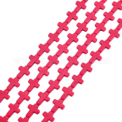 4 filo di perline sintetiche tinte in turchese&nbsp;G-TA0003-29B