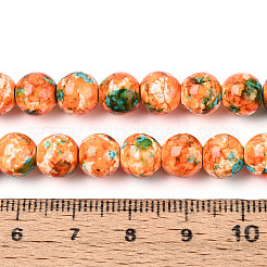 С напылением окрашенные синтетические бирюзовые бусинки G-N352-25A-01