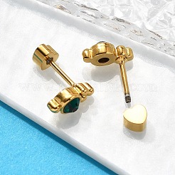 Серьги-гвоздики из нержавеющей стали 304 с ионным покрытием (IP) EJEW-A118-17G-01