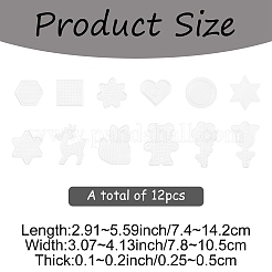 12 шт. 12 вида пластиковых перфорированных панелей для мини-сплавных бусин&nbsp;DIY-YW0017-55