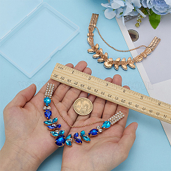 1 пара цепочек для ремешков на сапоги из сплава и акрила со стразами&nbsp;AJEW-FG0004-79B