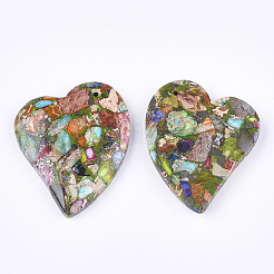 Синтетическая золотая линия регалит / имперская яшма / подвески из яшмы с морскими осадками&nbsp;G-S329-052C