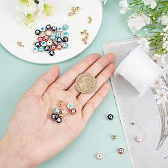 116шт набор для самостоятельного изготовления браслета в стиле «сглаз»&nbsp;DIY-NB0005-01