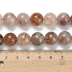 Нити бусин из натурального медного рутилированного кварца G-L642-B07-10mm