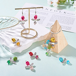 Подвески из синтетической бирюзы и стекла в виде черепа ангела&nbsp;PALLOY-TAC0115