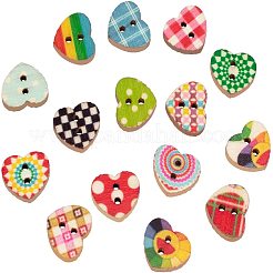 Boutons en bois imprimés&nbsp;BUTT-UN0001-01