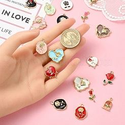 20шт 20 стиля подвески из сплава с эмалью&nbsp;ENAM-YW0004-02