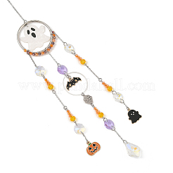 Fantasma de Halloween murciélago aleación esmalte atrapasueños&nbsp;HJEW-TA00494
